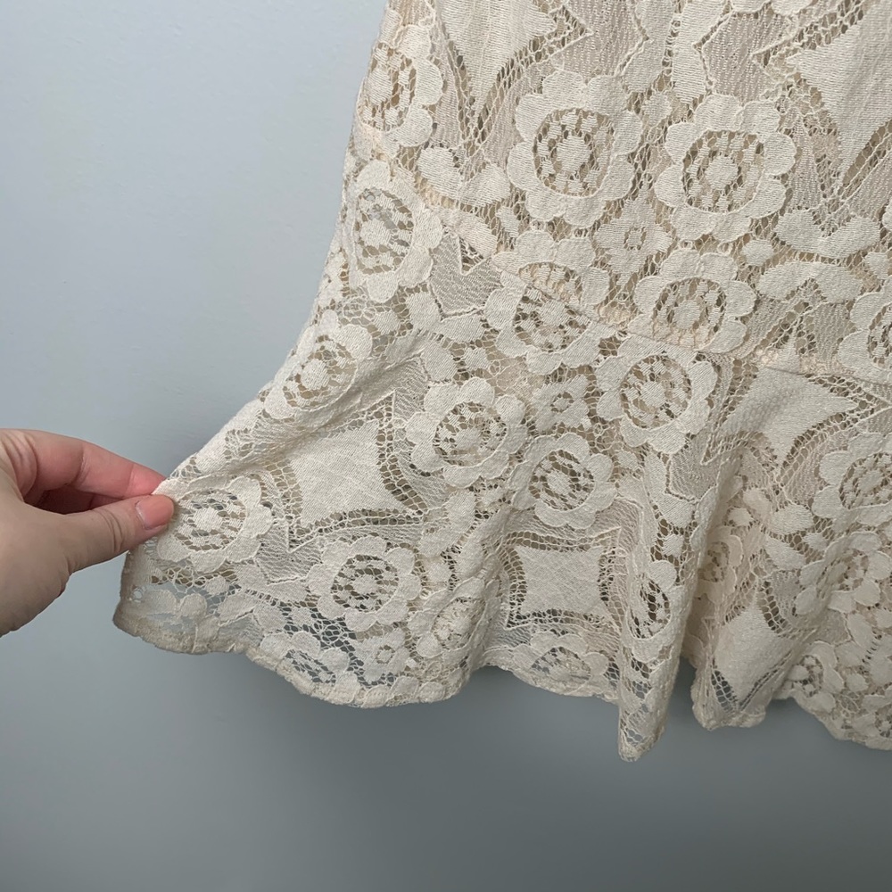 Free People Lace Cream Dress - Picture 4 of 5